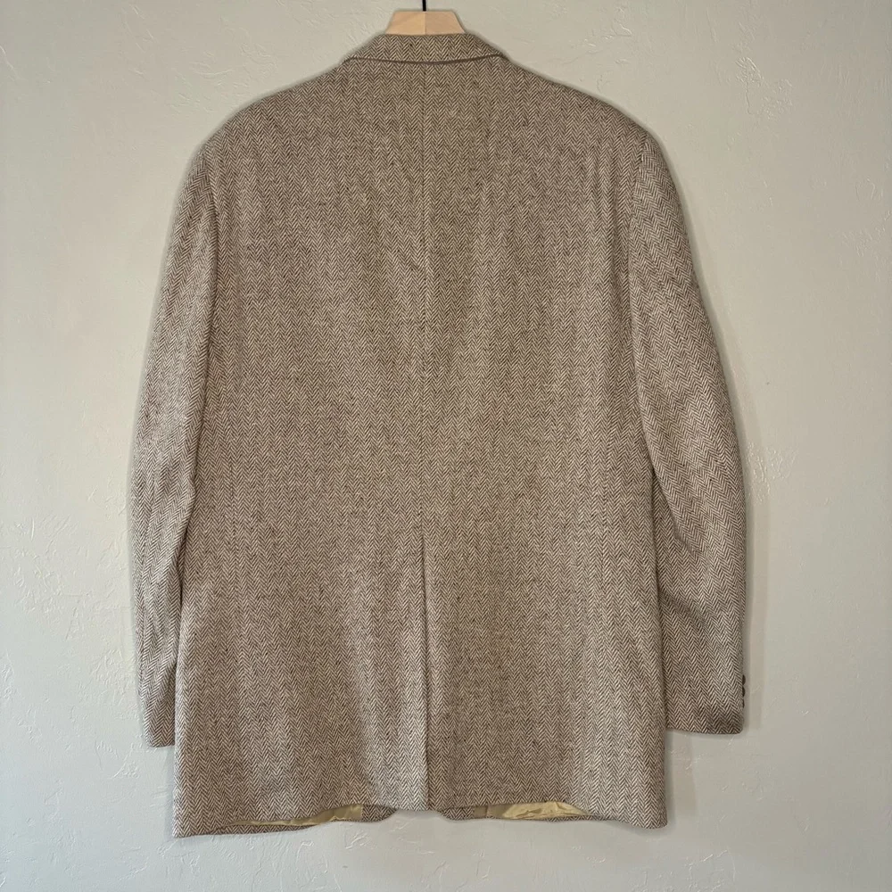 Farah Wool Herringbone Tweed Blazer 42L – Speckled Donegal Look